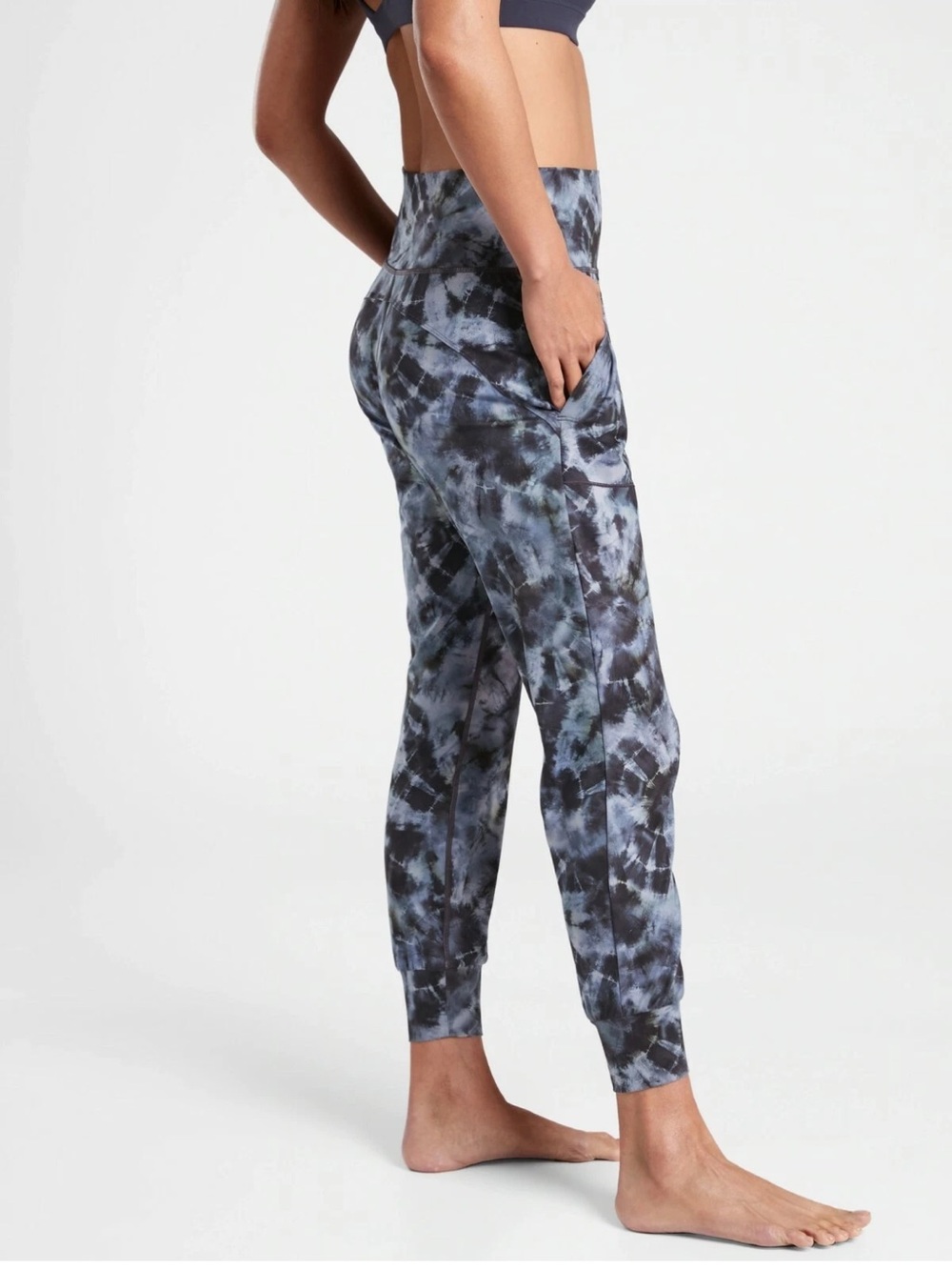 Athleta Salutation Printed Jogger Pant Calypso Navy Casual Women’s Size Small